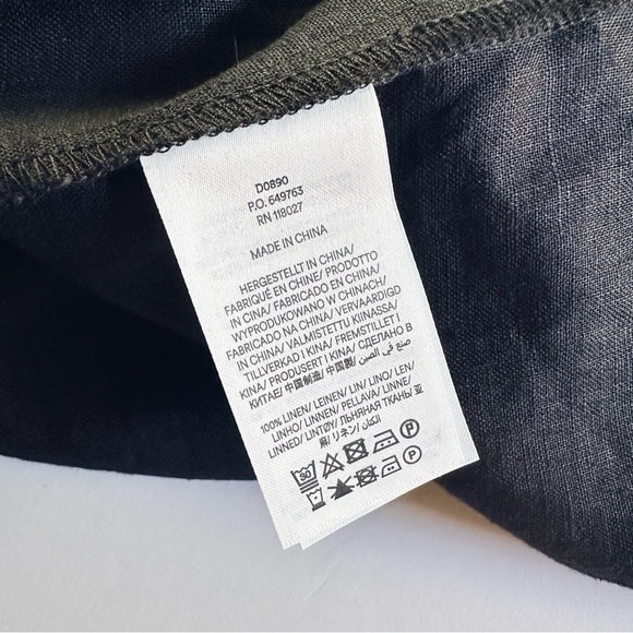 Boden Sky Smocked Short Sleeve Linen Midi Dress - Picture 15 of 16